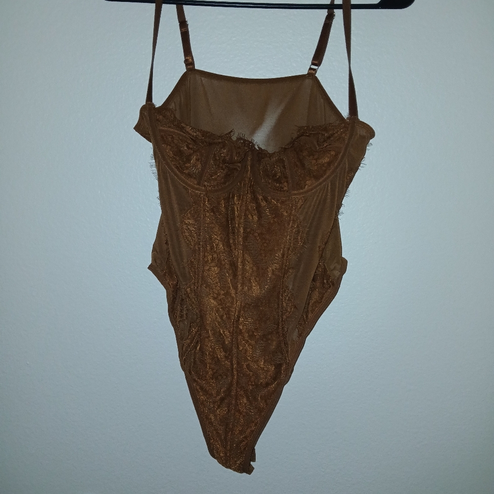 Brown Lace Bodysuit